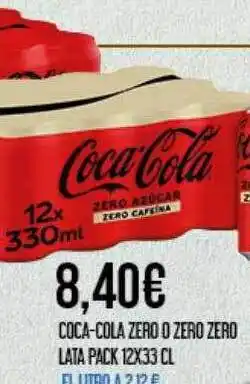 Claudio Coca-cola zero o zero zero lata pack oferta