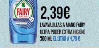 Claudio Lavavajillas a mano fairy ultra poder extra higiene oferta