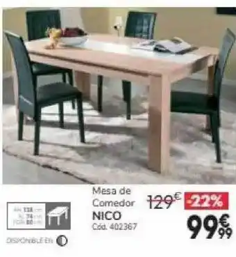 Conforama Mesa de comedor nico oferta