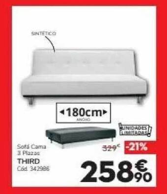 Conforama Sofá cama 3 plazas third oferta