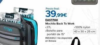 Costco Eastpak mochila back to work oferta