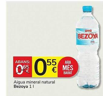 Consum Aigua mineral natural bezoya oferta