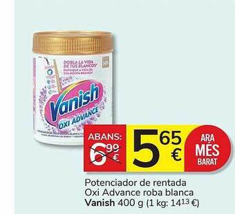 Consum Potenciador de rentada oxi advance roba blanca vanish oferta