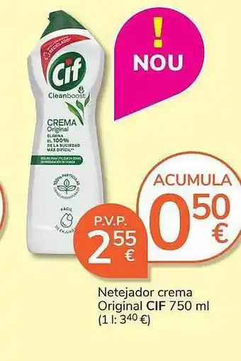 Consum Netejador crema original cif oferta