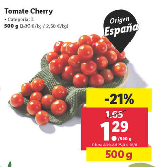 Lidl Tomate cherry oferta