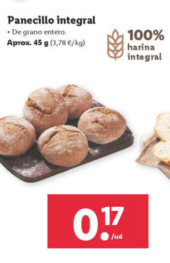 Lidl Panecillo integral oferta