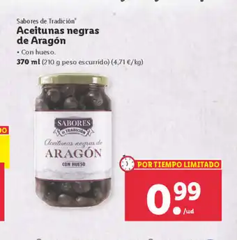 Lidl Aceitunas Negras de Aragón oferta
