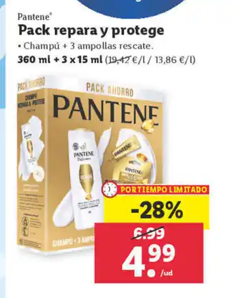 Lidl Pantene Pack Repara y Protege oferta