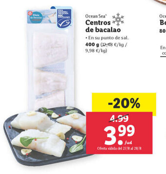 Lidl Centros de Bacalao oferta