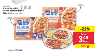 Lidl Carne de Pollo Cerdo Desmenuzada oferta