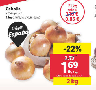 Lidl Cebolla oferta