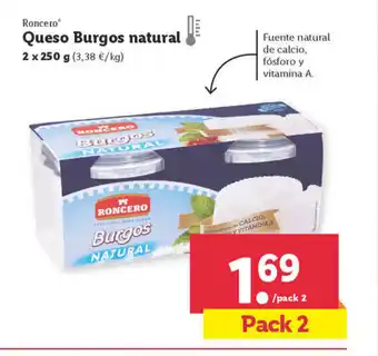 Lidl Queso Burgos Natural oferta