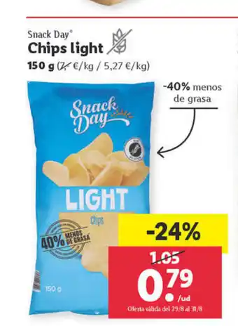 Lidl Snack Day Chips Light oferta
