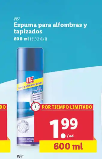 Lidl WS Espuma Para Alfombras y Tapizados oferta