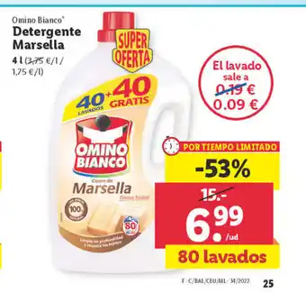 Lidl Omino Bianco Detergente Marsella oferta