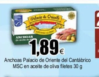 FROIZ Anchoas Palacio de Oriente del Cantábrico MSC En Aceite de Oliva Filetes oferta