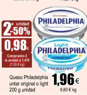 FROIZ Queso Philadelphia Untar Original o Light oferta