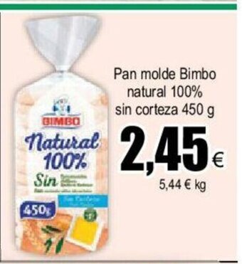 FROIZ Pan Molde Bimbo Natural 100% Sin Corteza oferta