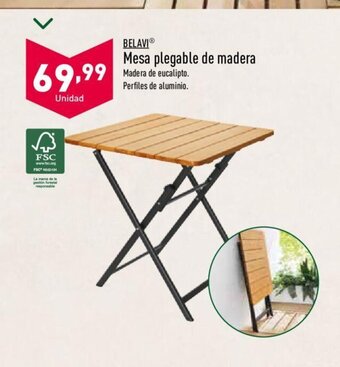 ALDI Mesa Plegable De Madera oferta