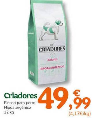 TiendAnimal Criadores pienso para perro hipoalergénico oferta