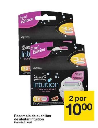 Zeeman Recambio de cuchillas de afeitar intuition oferta