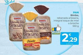 SPAR Gran Canaria Pan bimbo oferta