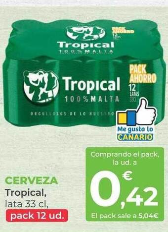SPAR Gran Canaria Cerveza tropical oferta