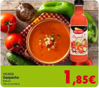 Hiper Usera Vicasol Gazpacho Natural 750ml oferta