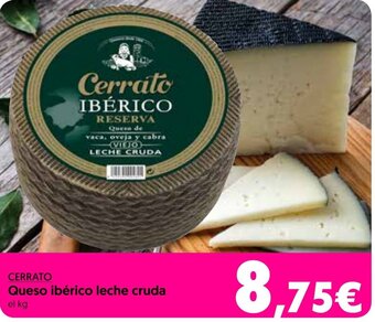 Hiper Usera Cerrato Queso ibérico leche cruda oferta
