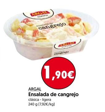 Hiper Usera Argal Ensalada de cangrejo 240g oferta