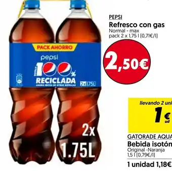Hiper Usera Pepsi Refresco con gas 2 x 1,75L oferta