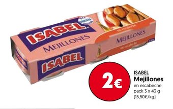 Hiper Usera Isabel Mejillones 3 x 43g oferta