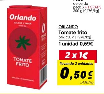 Hiper Usera Orlando Tomate frito 350g oferta