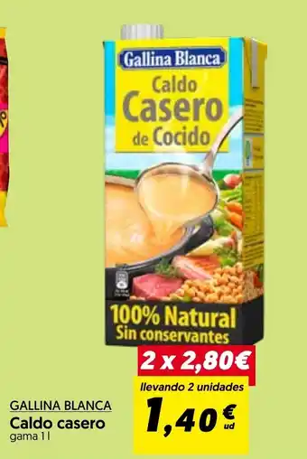 Hiper Usera Gallina Blanco Caldo casero 1L oferta