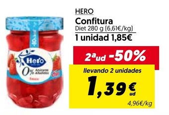 Hiper Usera Hero Confitura 280g oferta