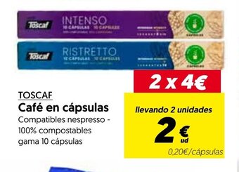 Hiper Usera Toscaf Café en cápsulas oferta