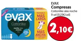 Hiper Usera Evax Compresas 9ud oferta