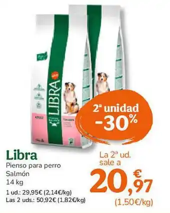 TiendAnimal 2a unidad -30% libra pienso para perro salmón oferta