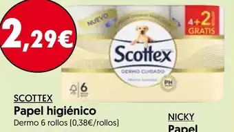 Hiper Usera Scottex Papel Higiénico 6 rollos oferta