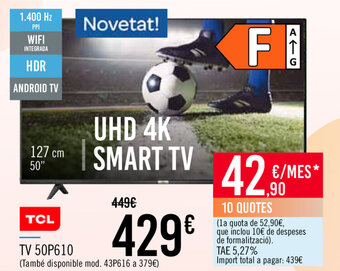 Carrefour TCL TV 50P610 oferta
