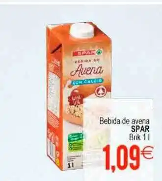 Plenus Supermercados Bebida de avena spar oferta