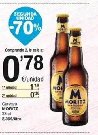 SPAR Segunda unidad -70% cerveza moritz oferta