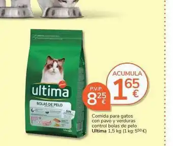 Supermercados Charter Comida para gatos con pavo y verduras control bolas de pelo ultima oferta