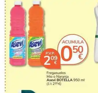 Supermercados Charter Fregasuelos mio o naranja asevi oferta