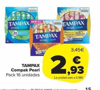 Carrefour Market Tampax compak pearl oferta