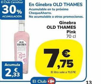 Carrefour Market Ginebra old thames pink oferta