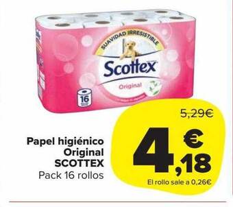 Carrefour Market Papel higiénico original scottex oferta