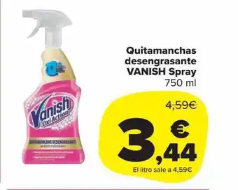 Carrefour Market Quitamanchas desengrasante vanish spray oferta