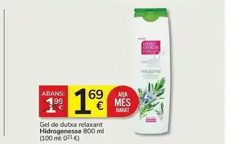 Consum Gel de dutxa relaxant hidrogenesse oferta