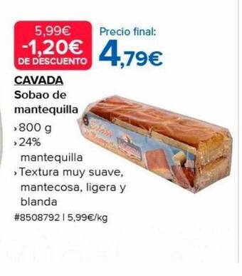 Costco Cavada sobao de mantequilla oferta
